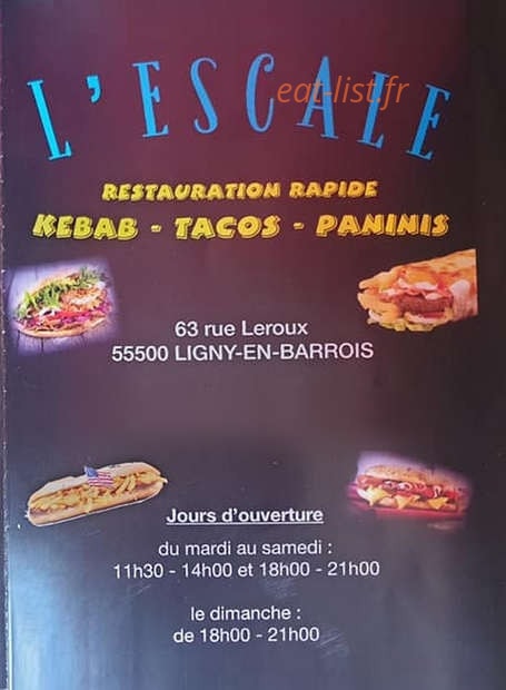 L'Escale — carte page 1