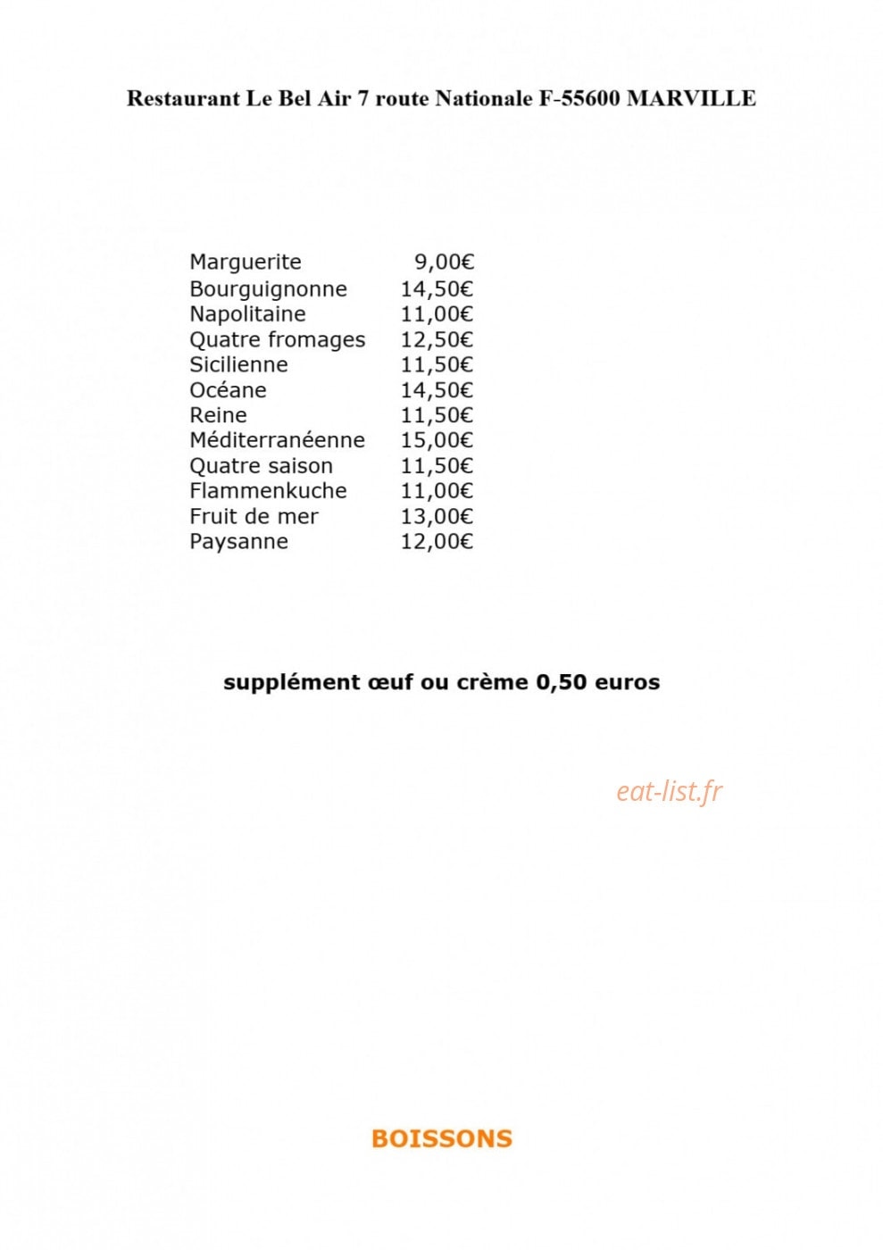 Bel Air — carte page 5