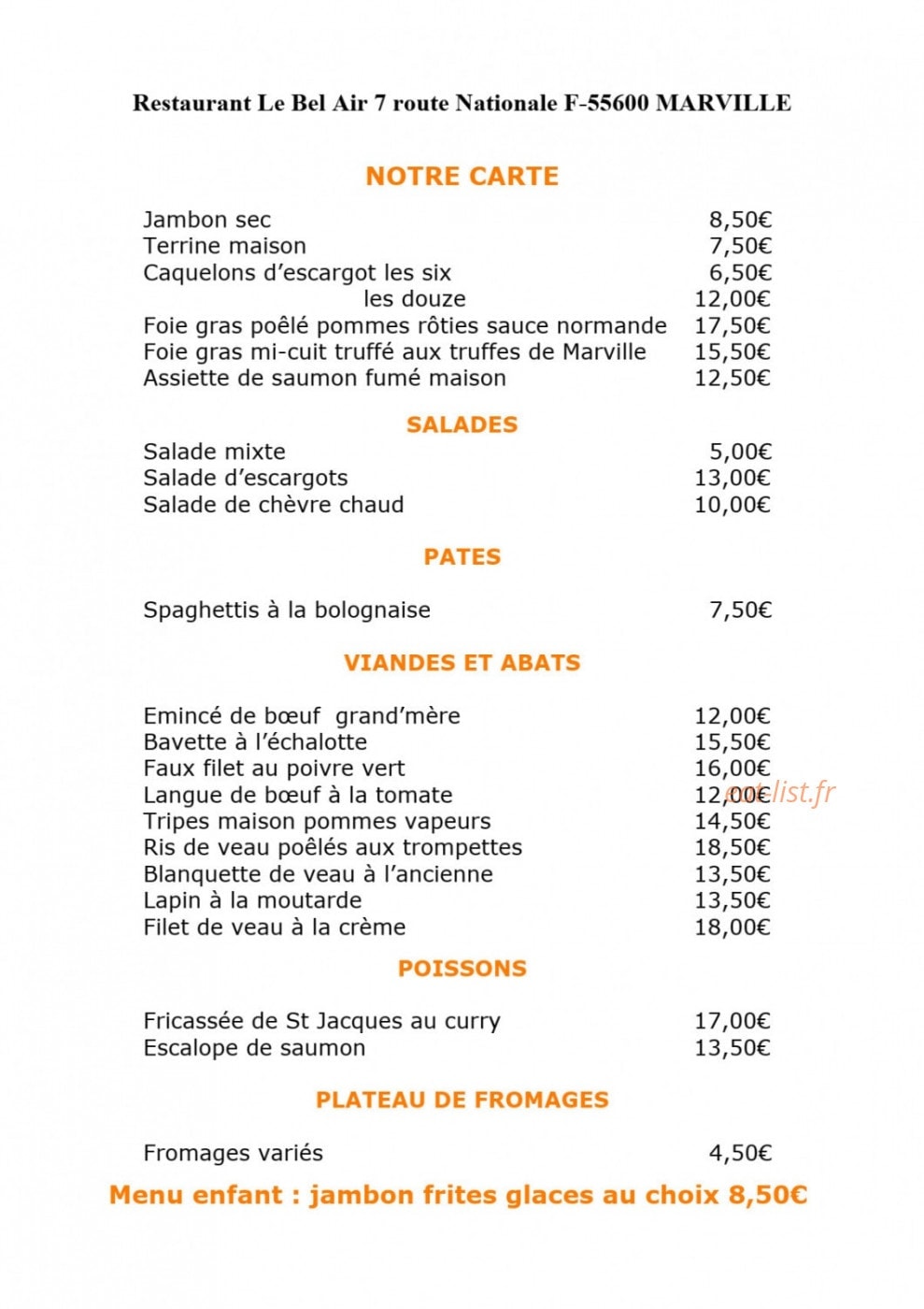 Bel Air — carte page 1
