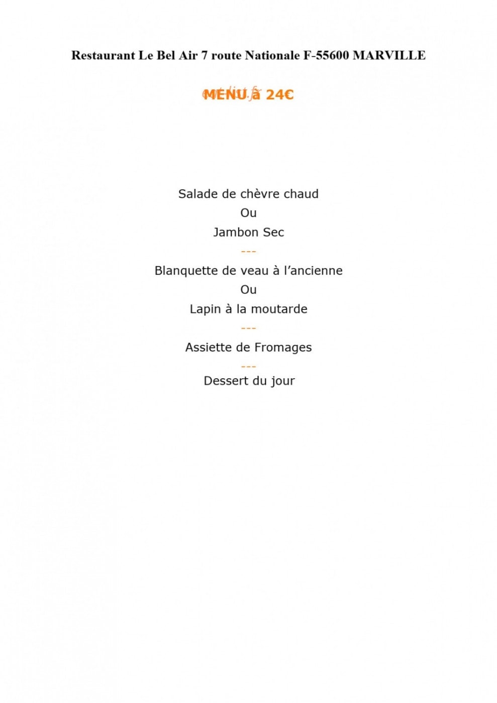 Bel Air — carte page 3