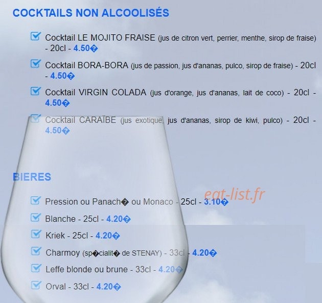Pizzeria le lagon — carte page 10