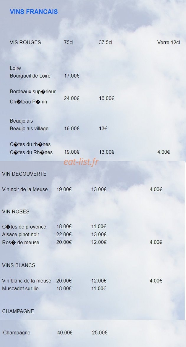Pizzeria le lagon — carte page 12