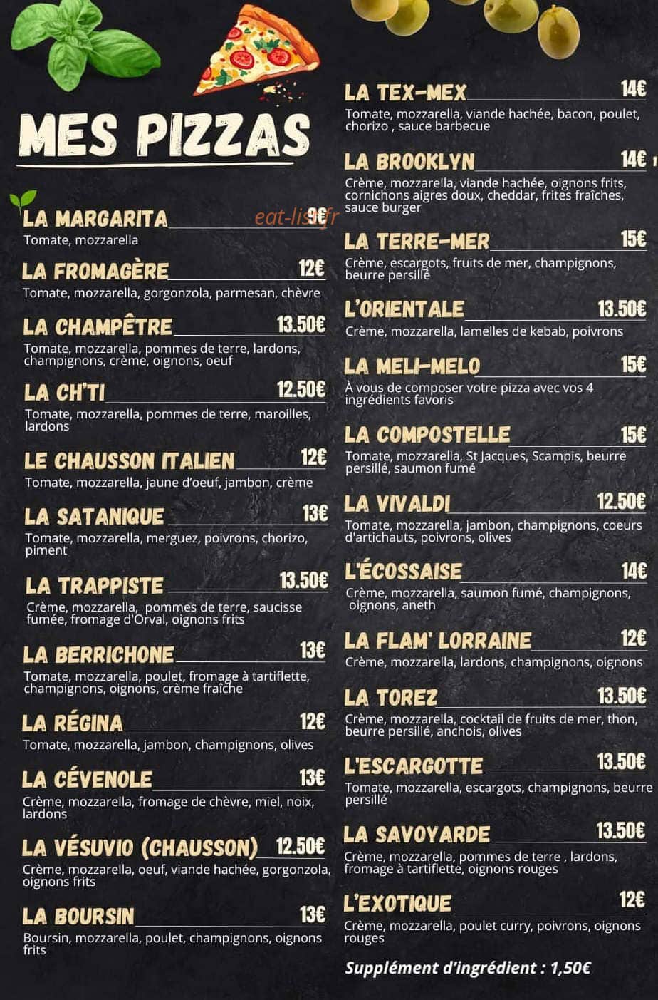 La Pizza By Ludo — carte page 1