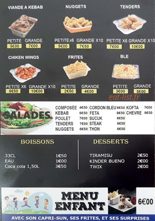 Barkat kebab — carte page 3