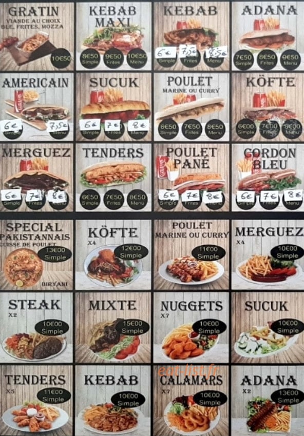 Barkat kebab — carte page 2