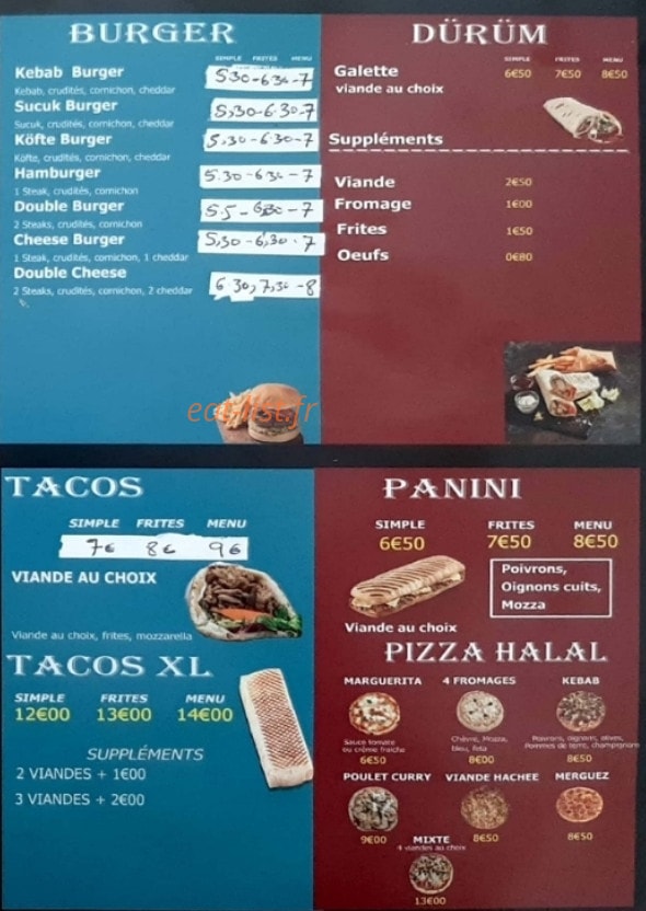 Barkat kebab — carte page 4