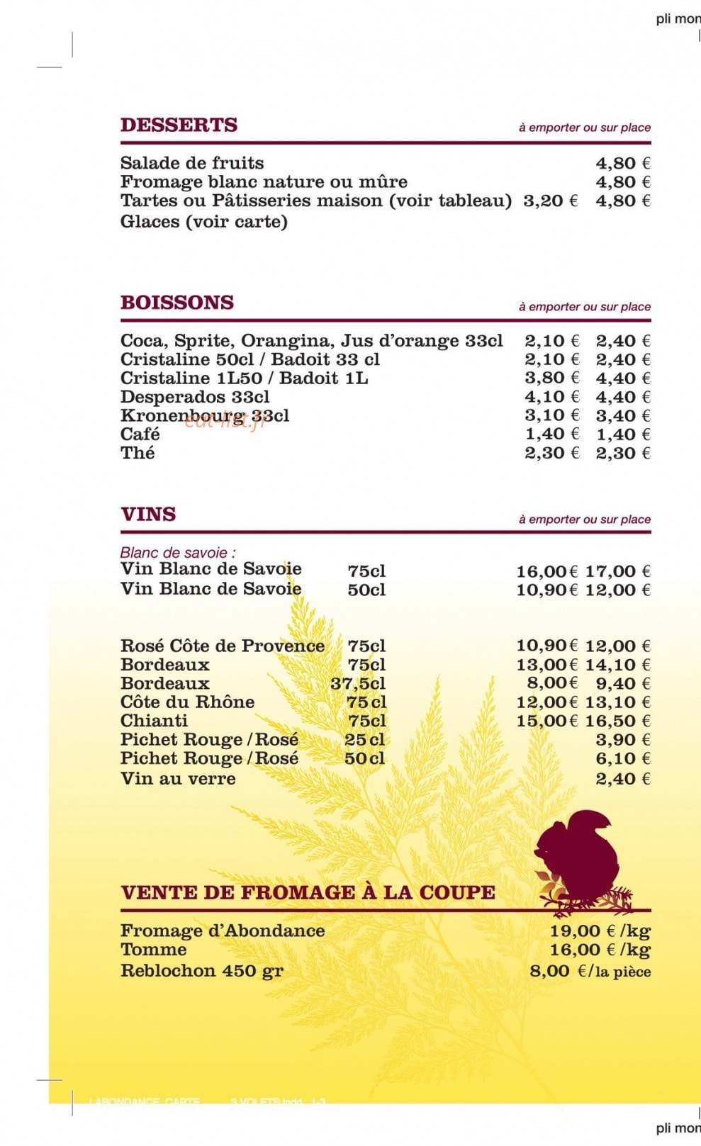 L'abondance — carte page 6