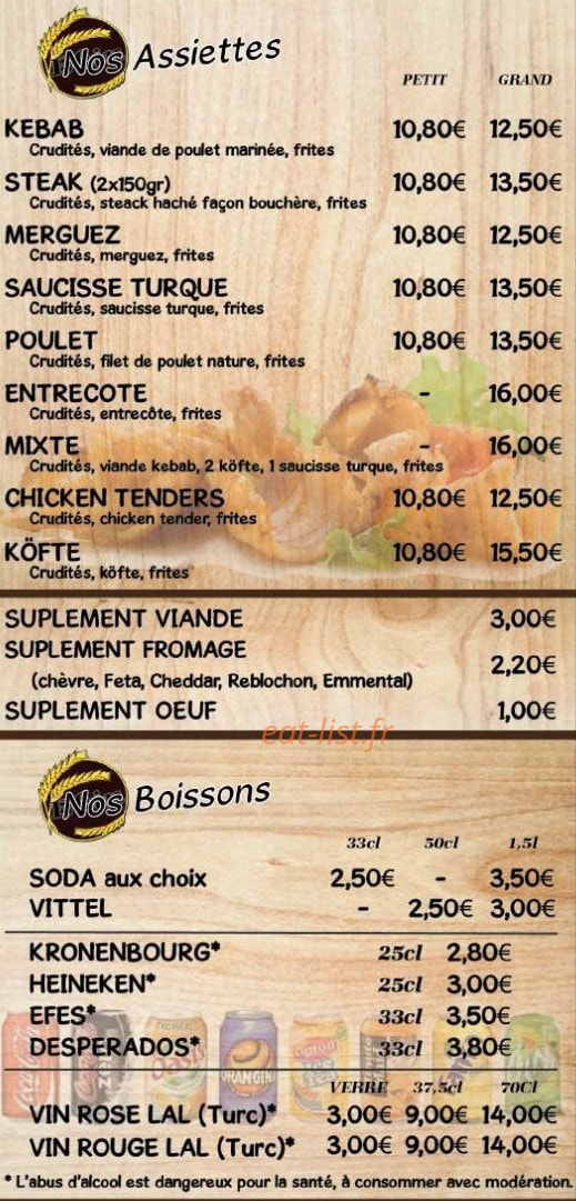 Ekin Kebab — carte page 5
