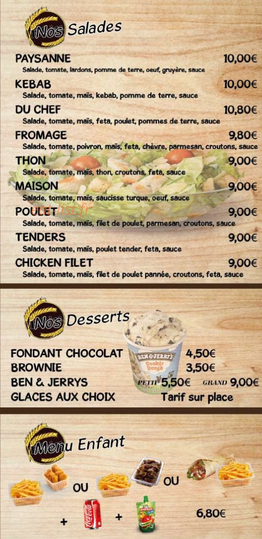 Ekin Kebab — carte page 4