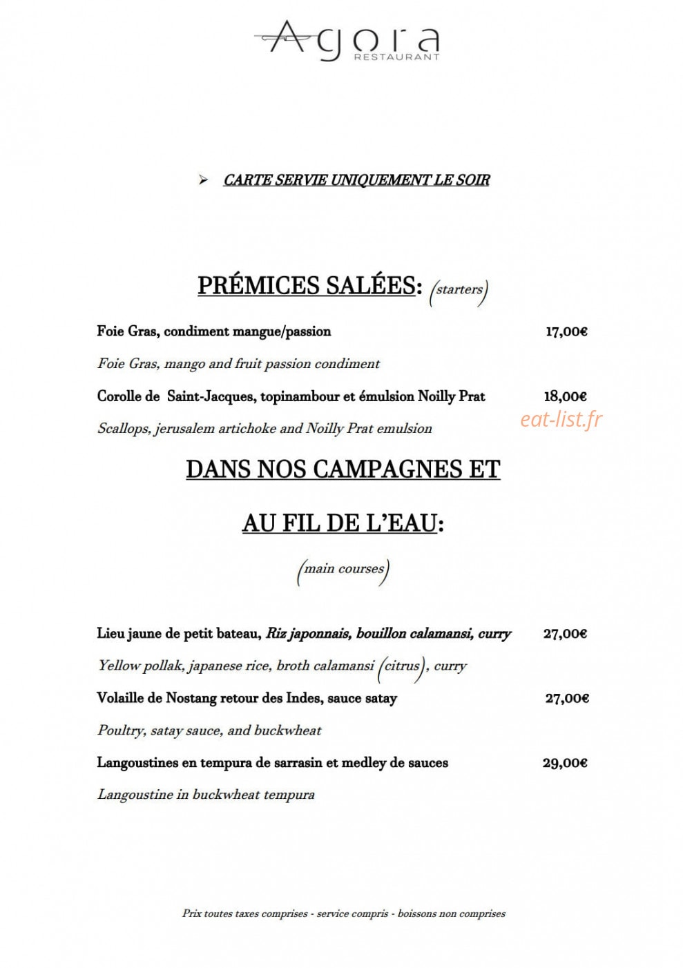 Agora — carte page 1
