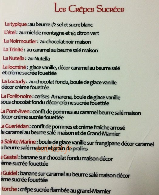 Au Vieux Vannes — carte page 1