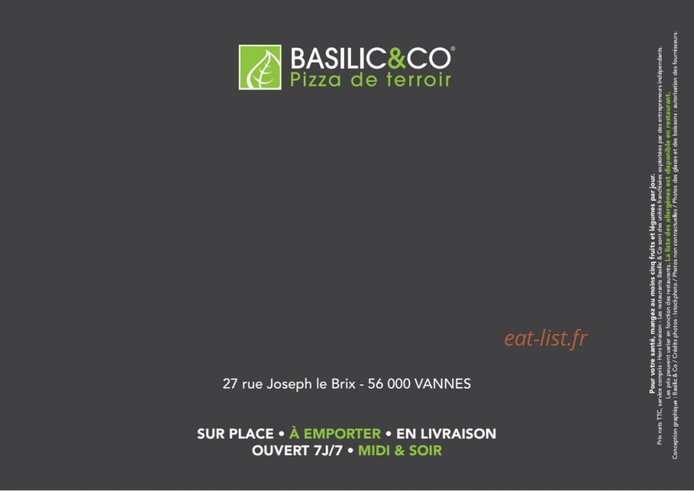 Basilic & Co — carte page 16