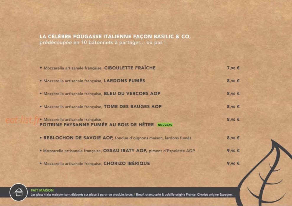 Basilic & Co — carte page 5
