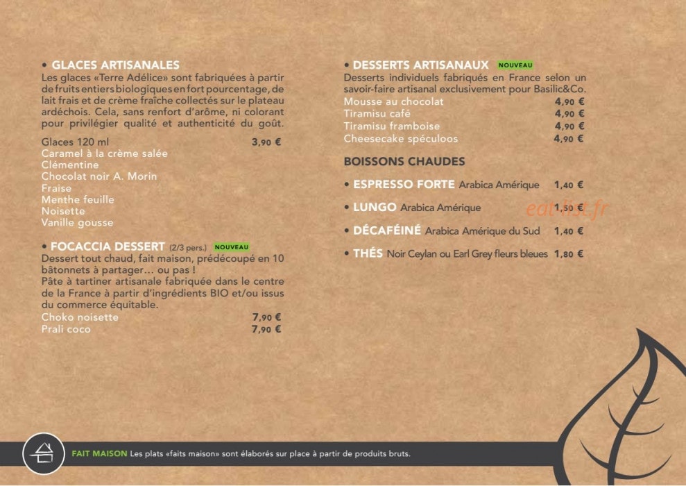 Basilic & Co — carte page 15