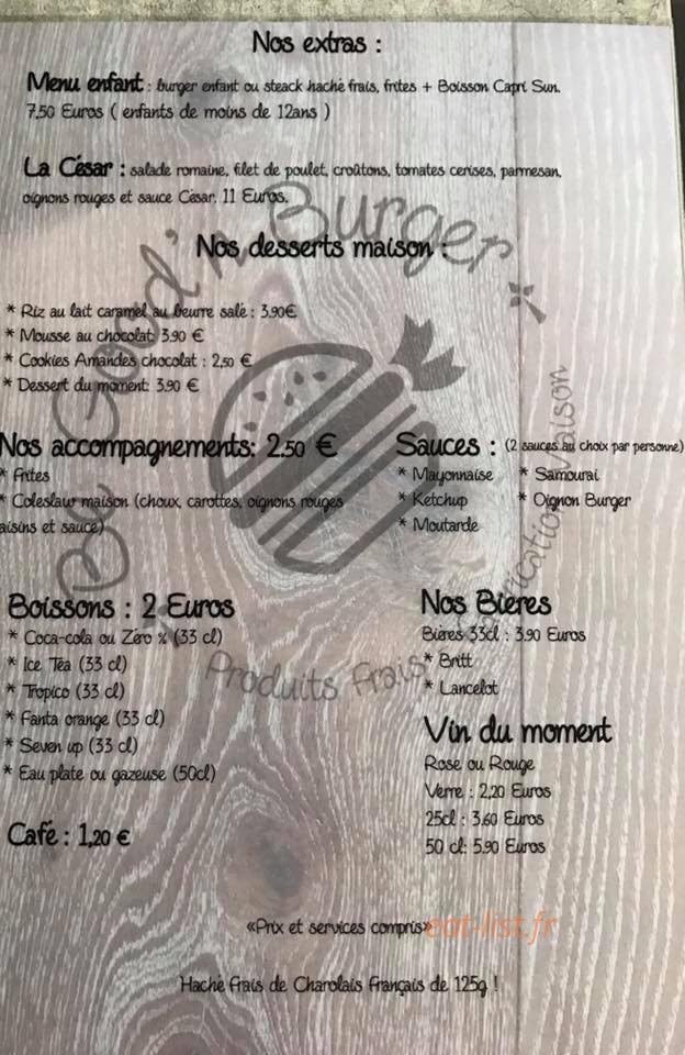 Be good'n Burger — carte page 2