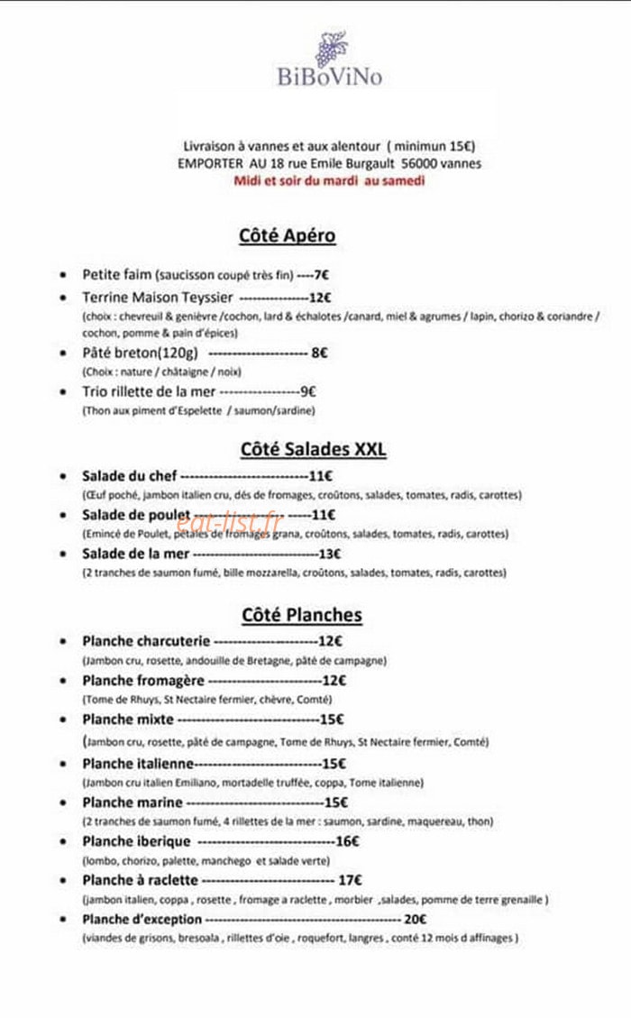 Bibovino — carte page 1