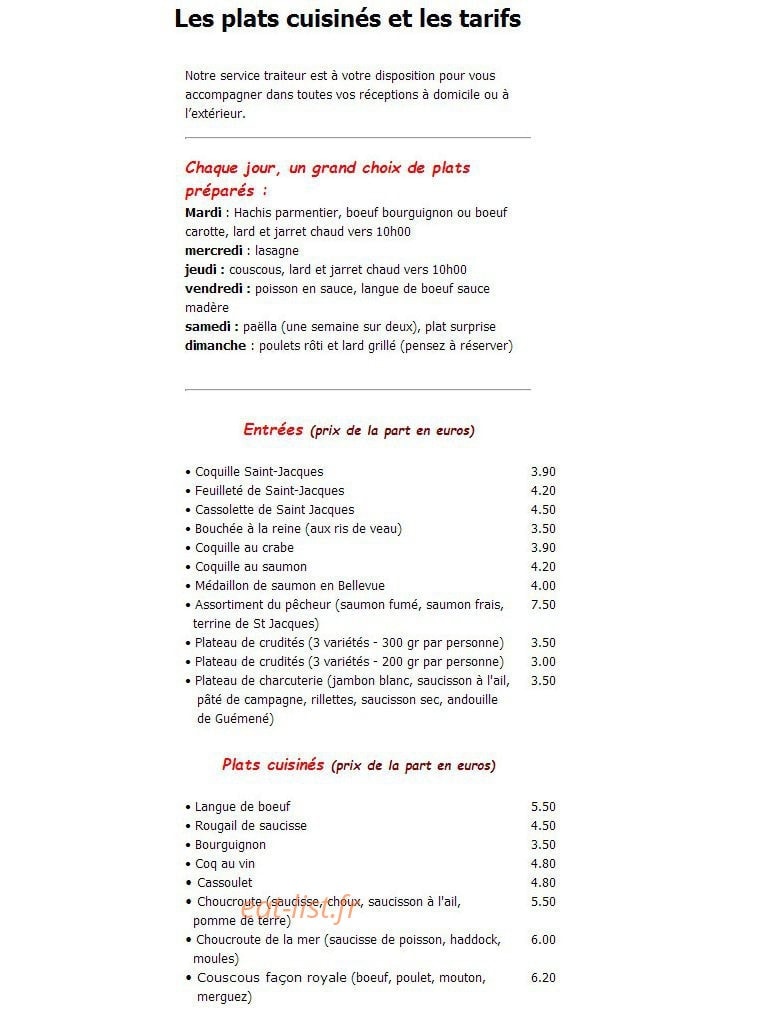 Boucherie Richard — carte page 3
