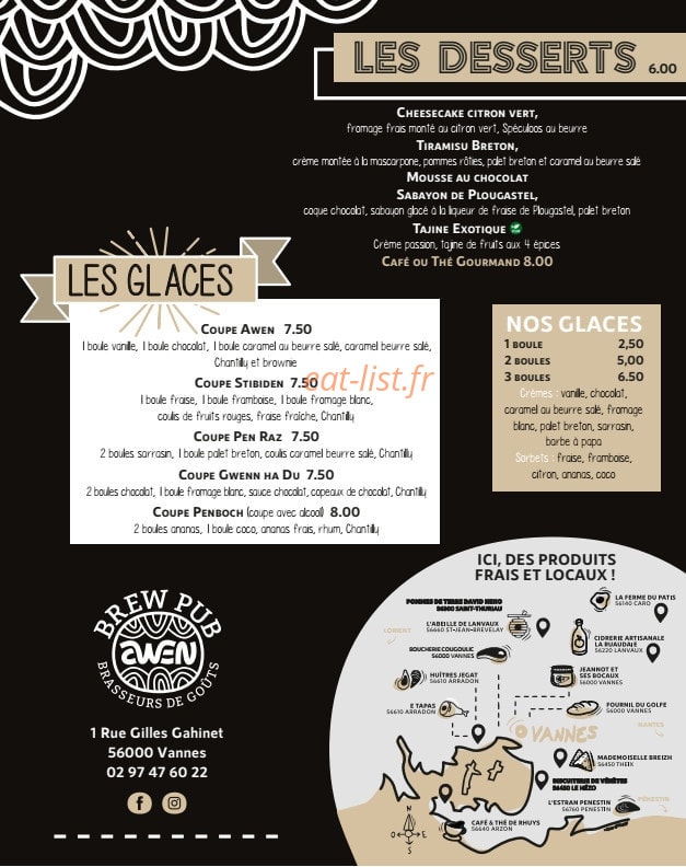 Brasserie Awen — carte page 4