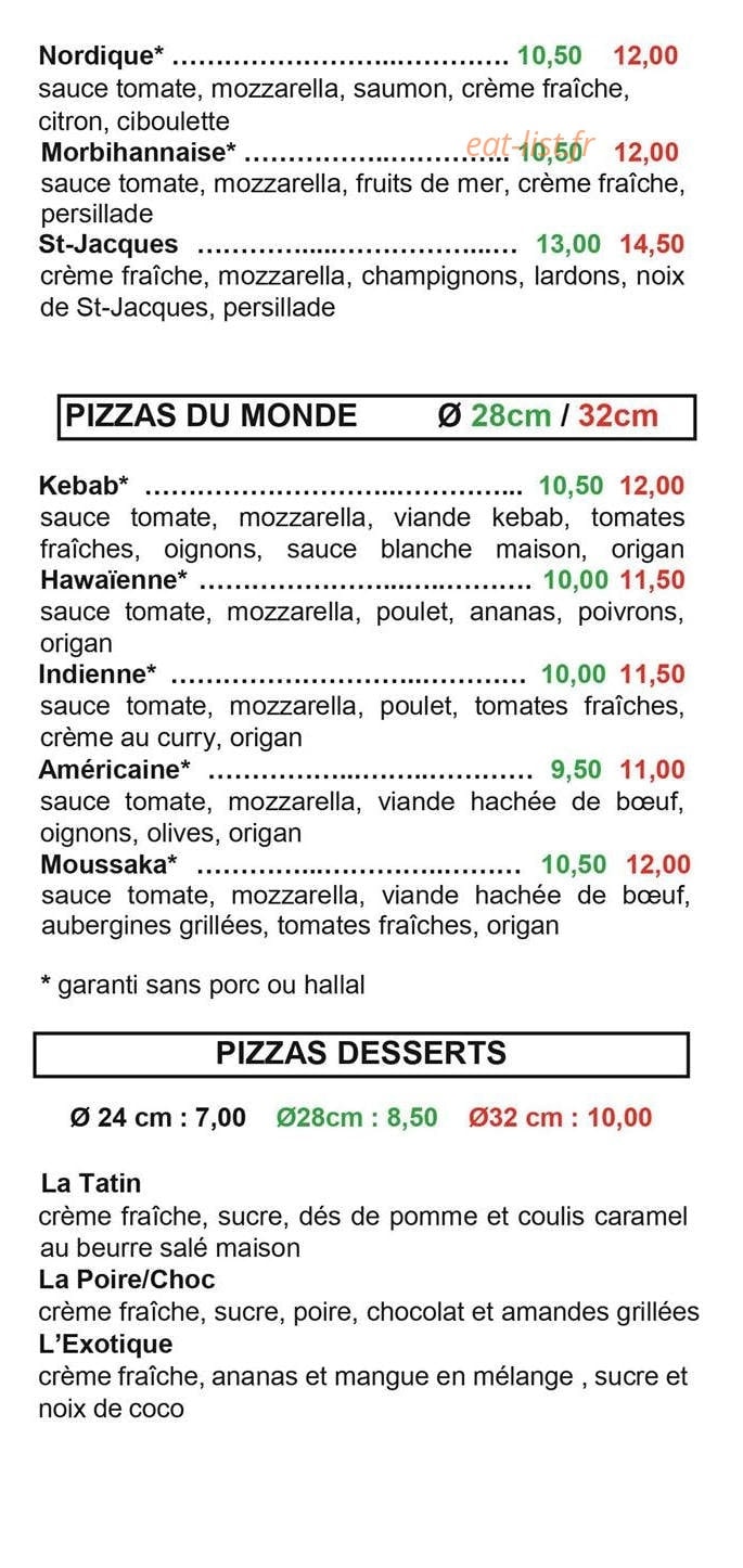 Breizh Pizza — carte page 4