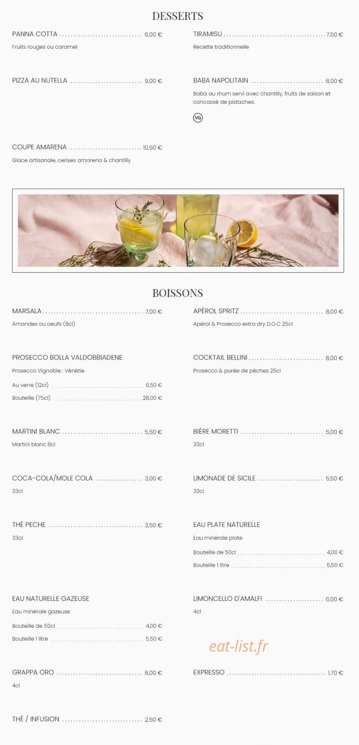 Chez Fabrizio — carte page 3