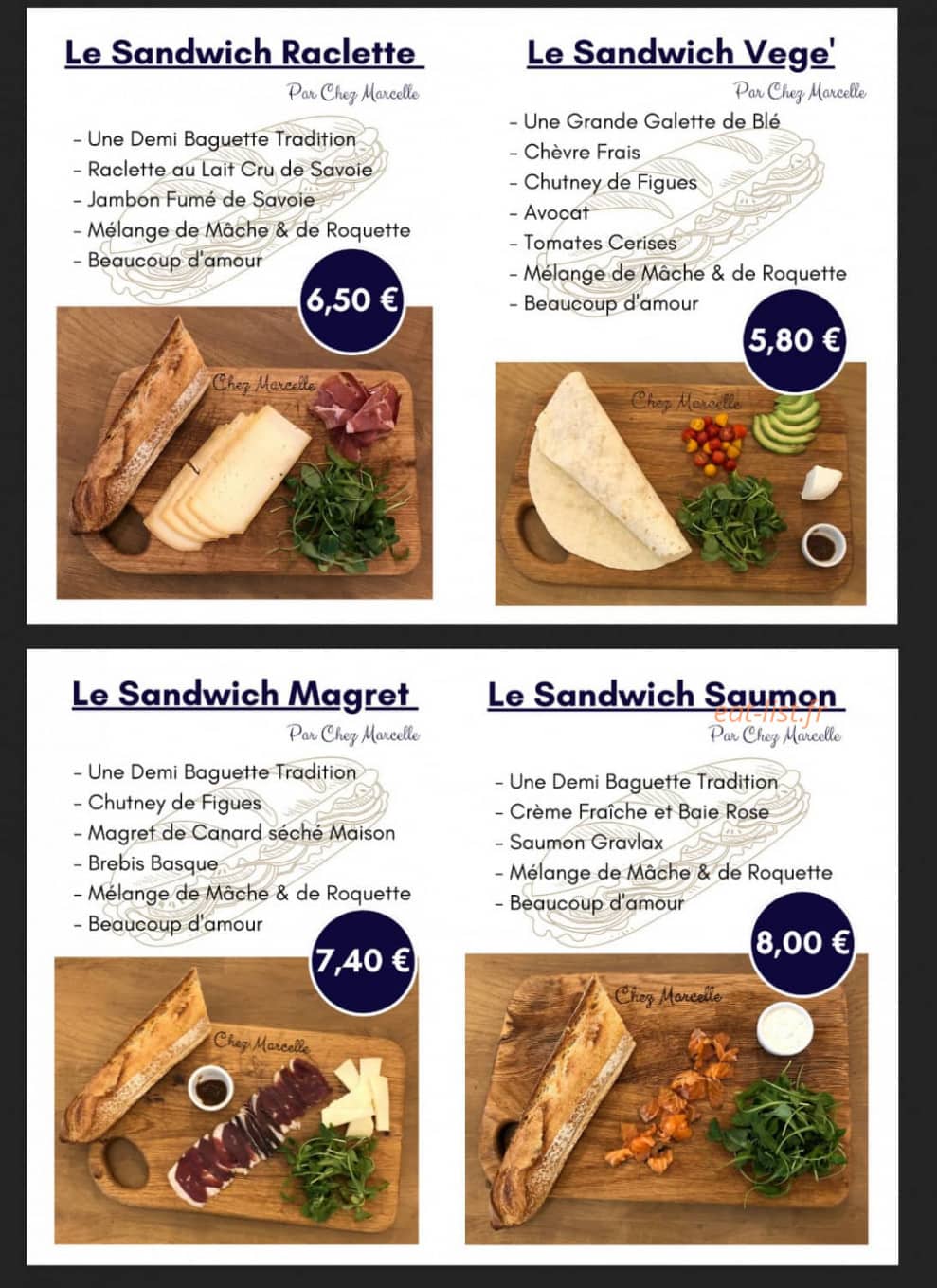 Chez Marcelle — carte page 3