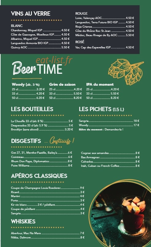 Chez Woody — carte page 5