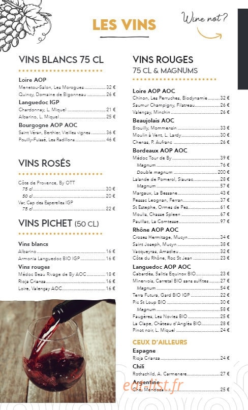 Chez Woody — carte page 6