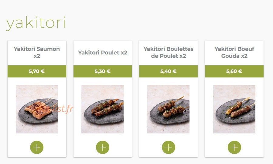 Eat sushi — carte page 18