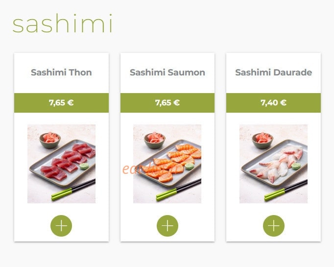 Eat sushi — carte page 8