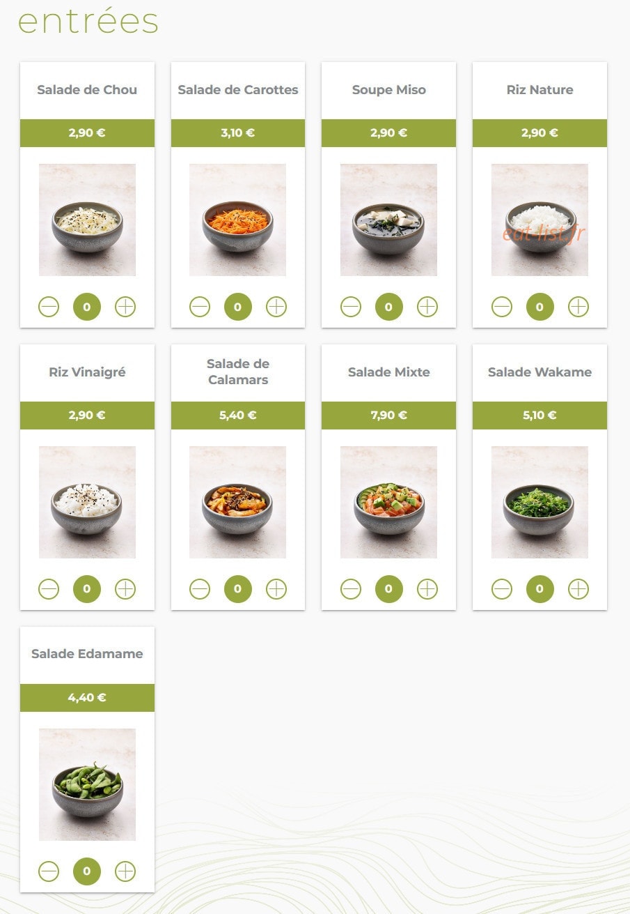 Eat sushi — carte page 5