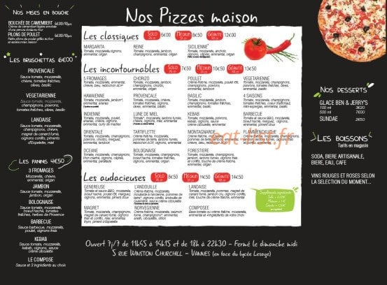 Fabbrica Pizza — carte page 3