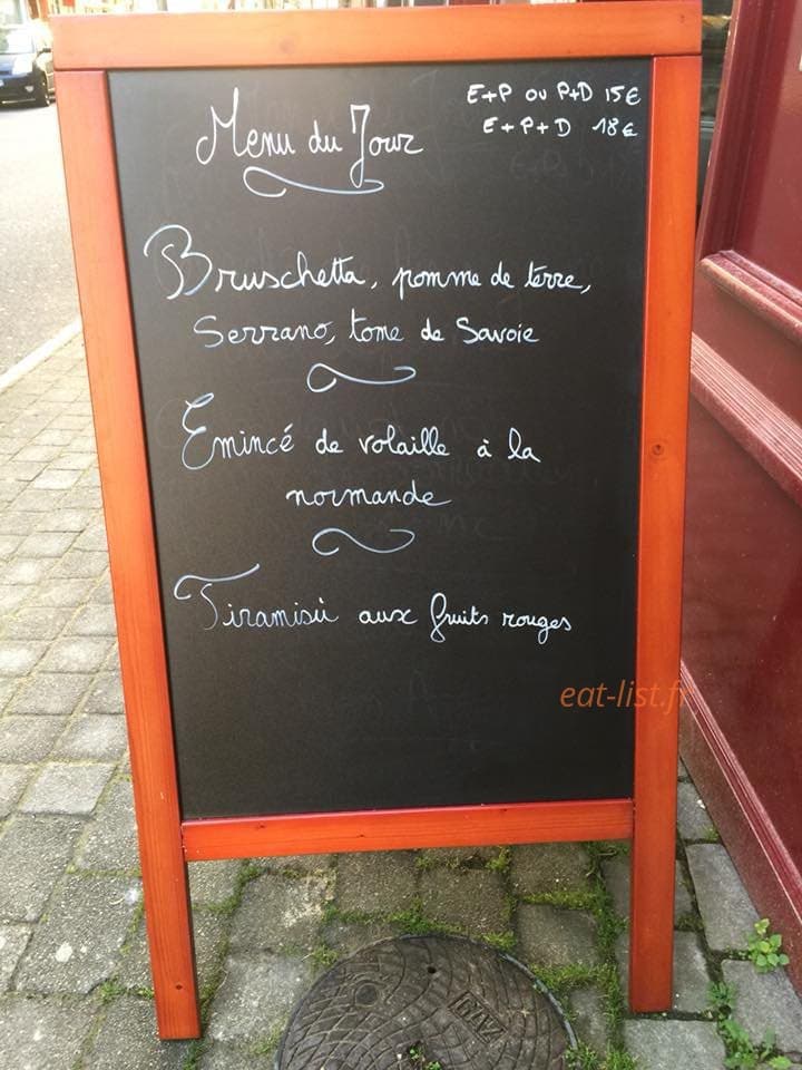 L'Accord Gourmet — carte page 1
