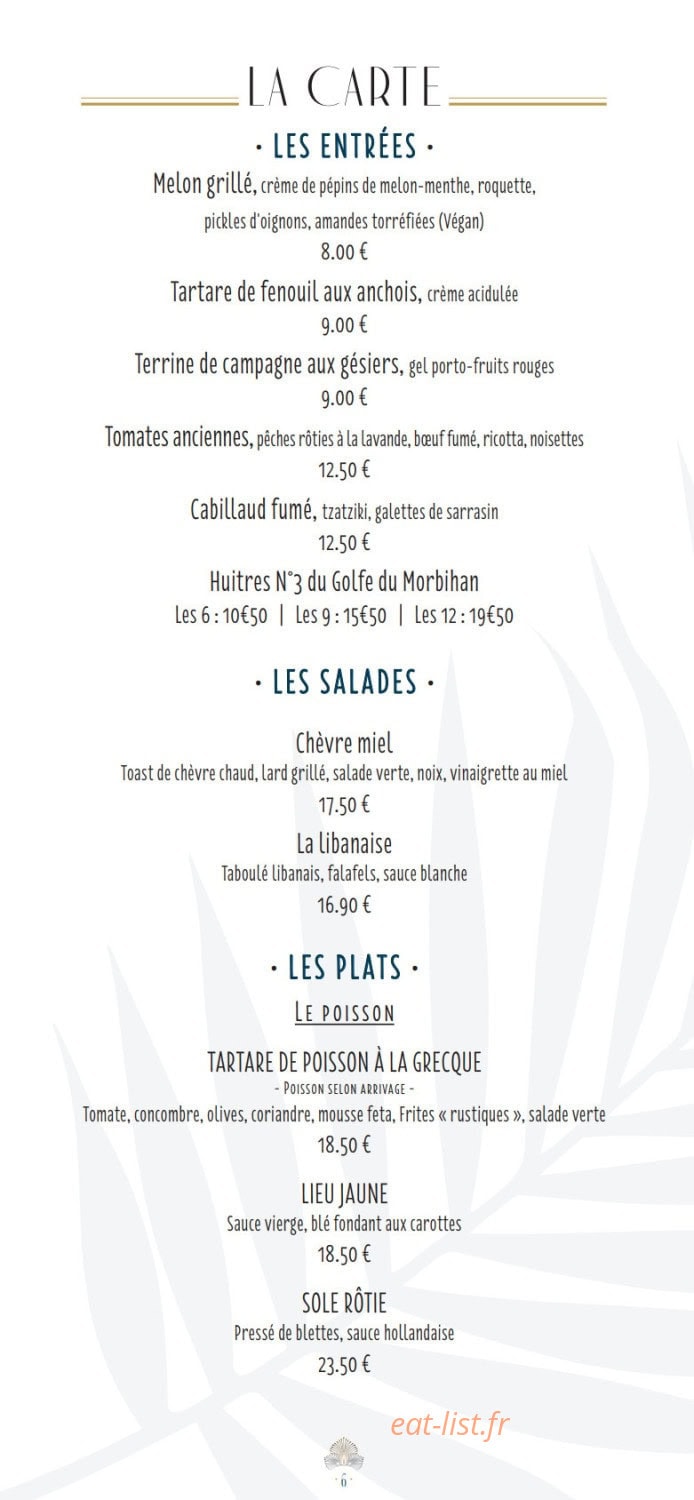 La Belle Époque — carte page 1