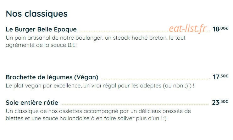 La Belle Époque — carte page 7
