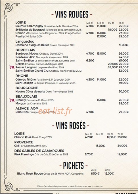 La Brasserie Edgar — carte page 10