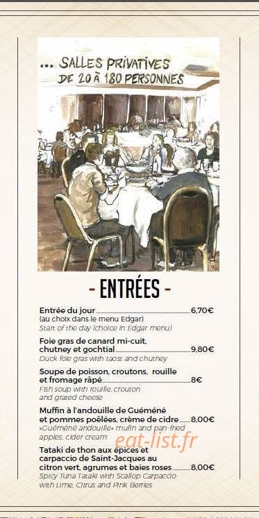 La Brasserie Edgar — carte page 6