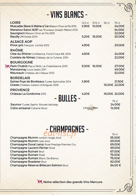 La Brasserie Edgar — carte page 11