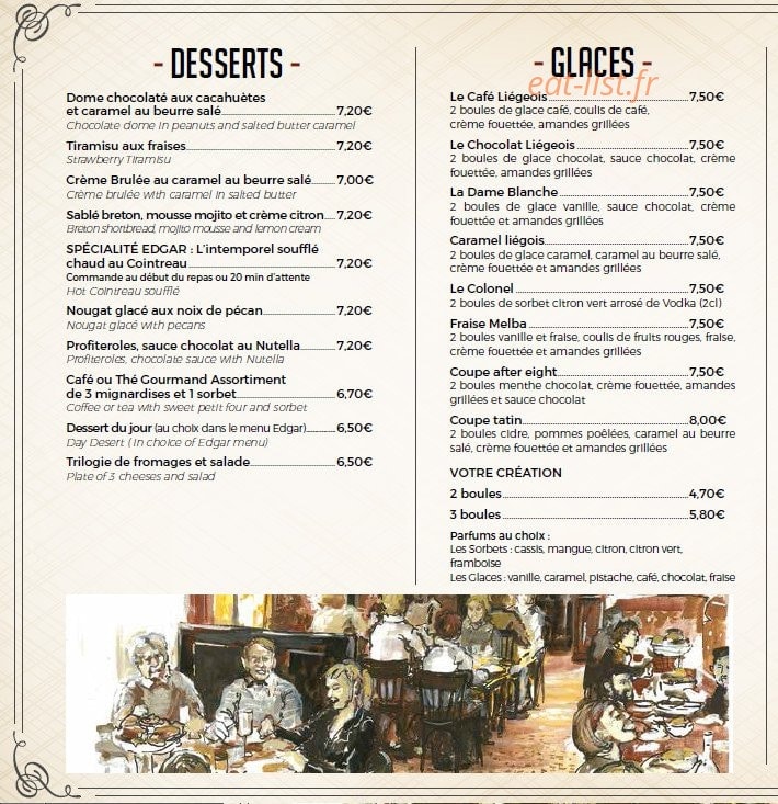 La Brasserie Edgar — carte page 8