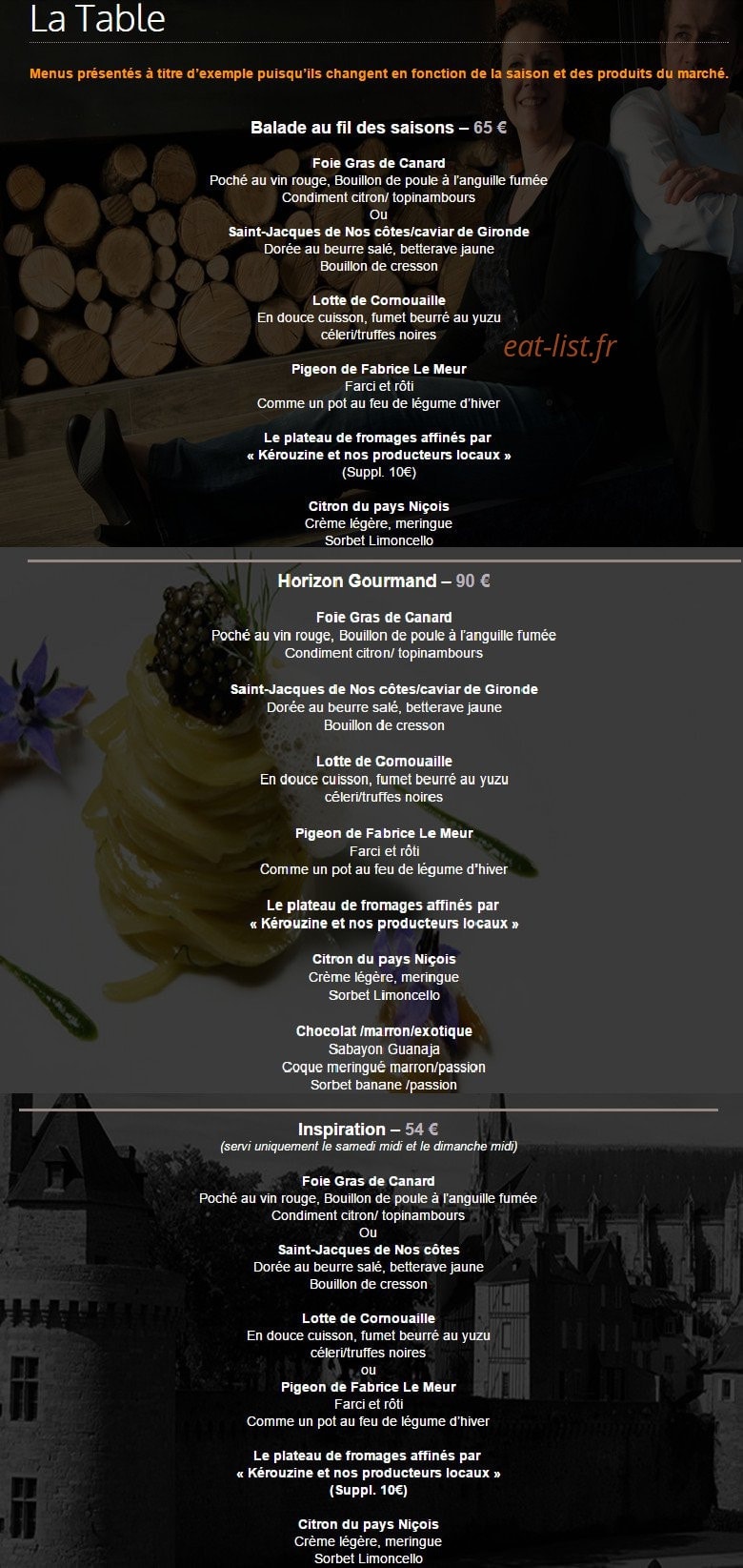 La Gourmandière — carte page 1