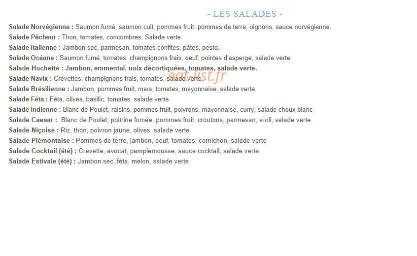 La Huche à Pain — carte page 4
