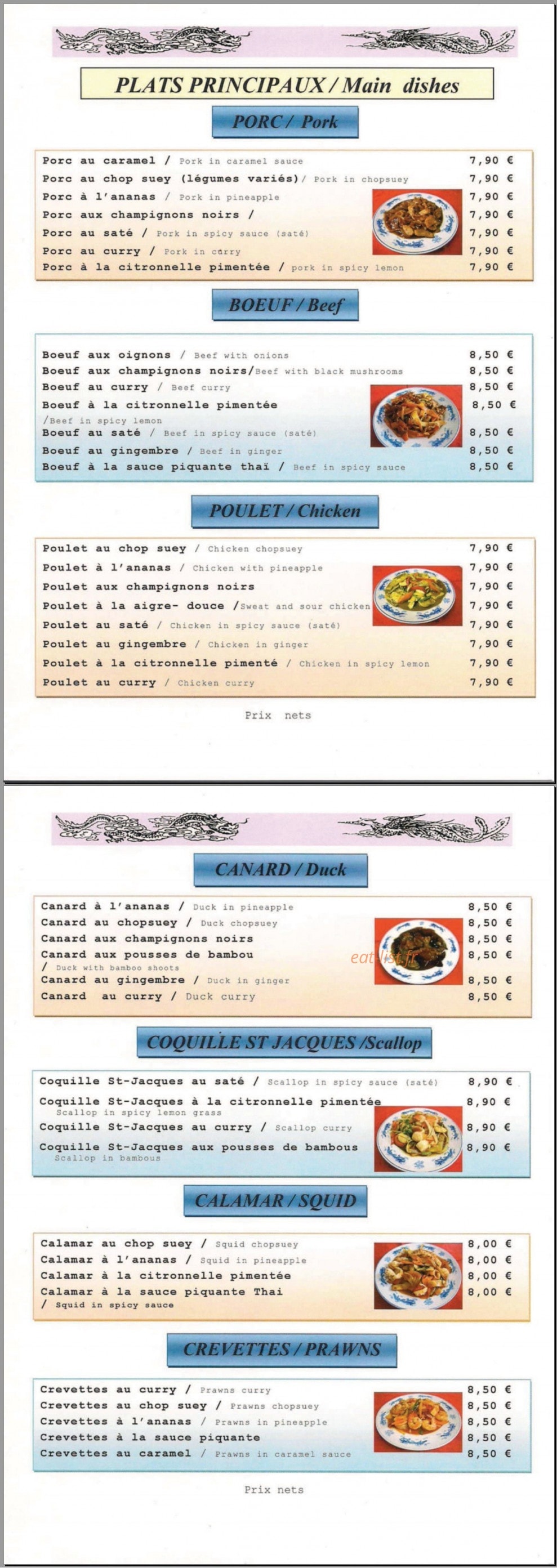 La Saigonnaise — carte page 11