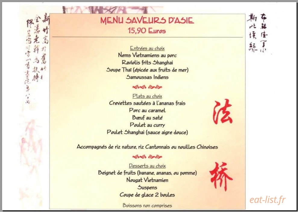 La Saigonnaise — carte page 10