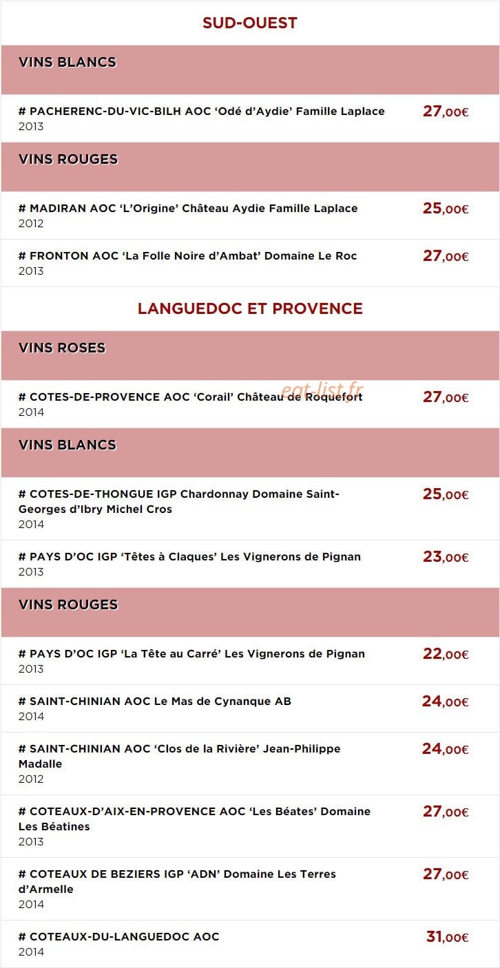 La Tête en l'air — carte page 6