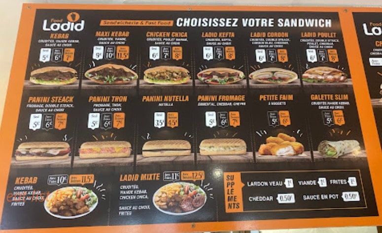 Ladid Food — carte page 2