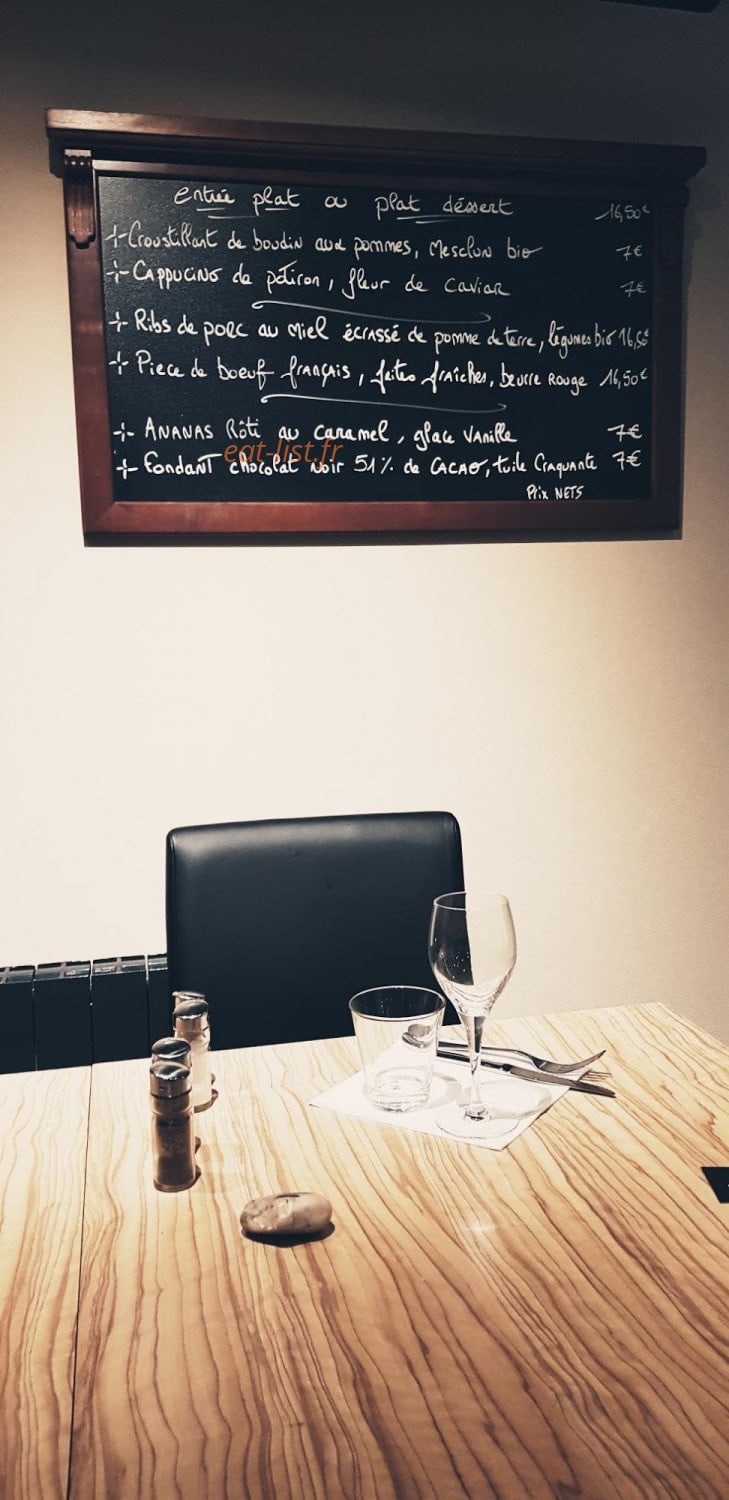 Le Bistrot de Jeanne — carte page 1