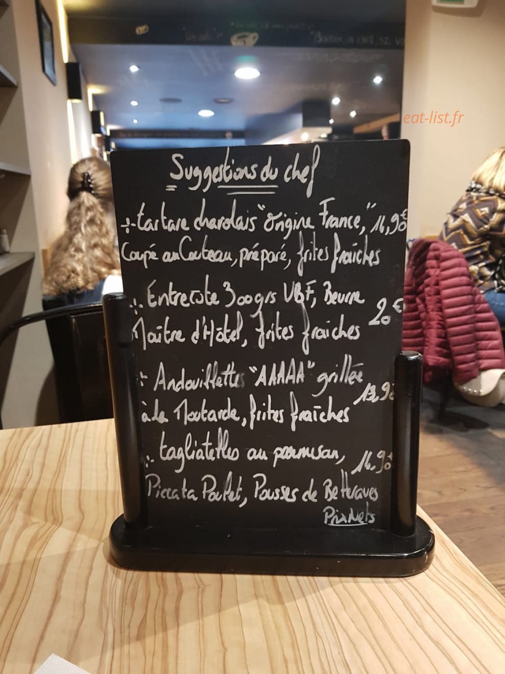 Le Bistrot de Jeanne — carte page 3