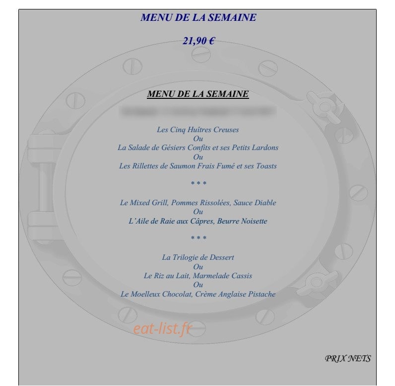 Le Café de Conleau — carte page 1