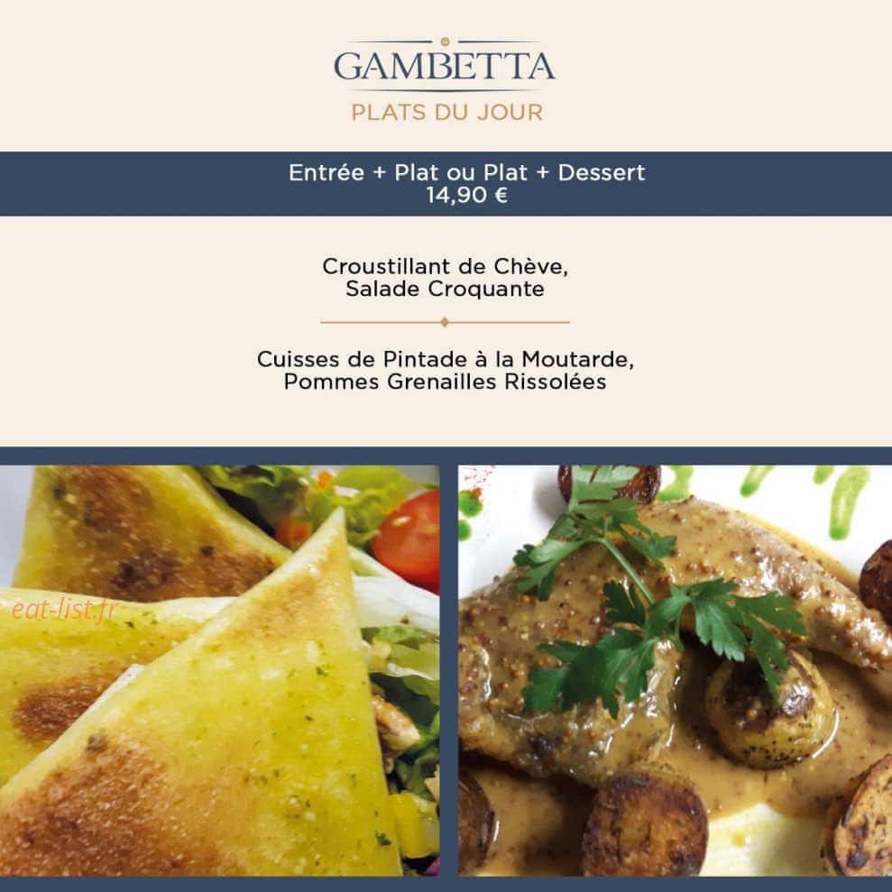 Le Gambetta — carte page 1