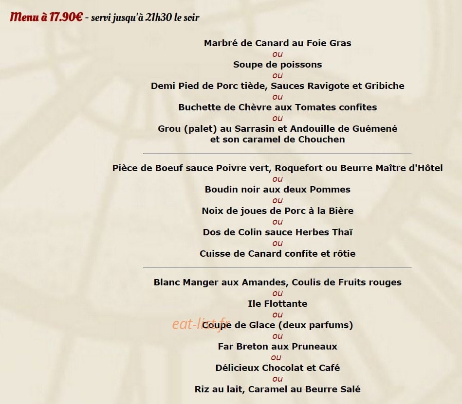 Le gavroche — carte page 2