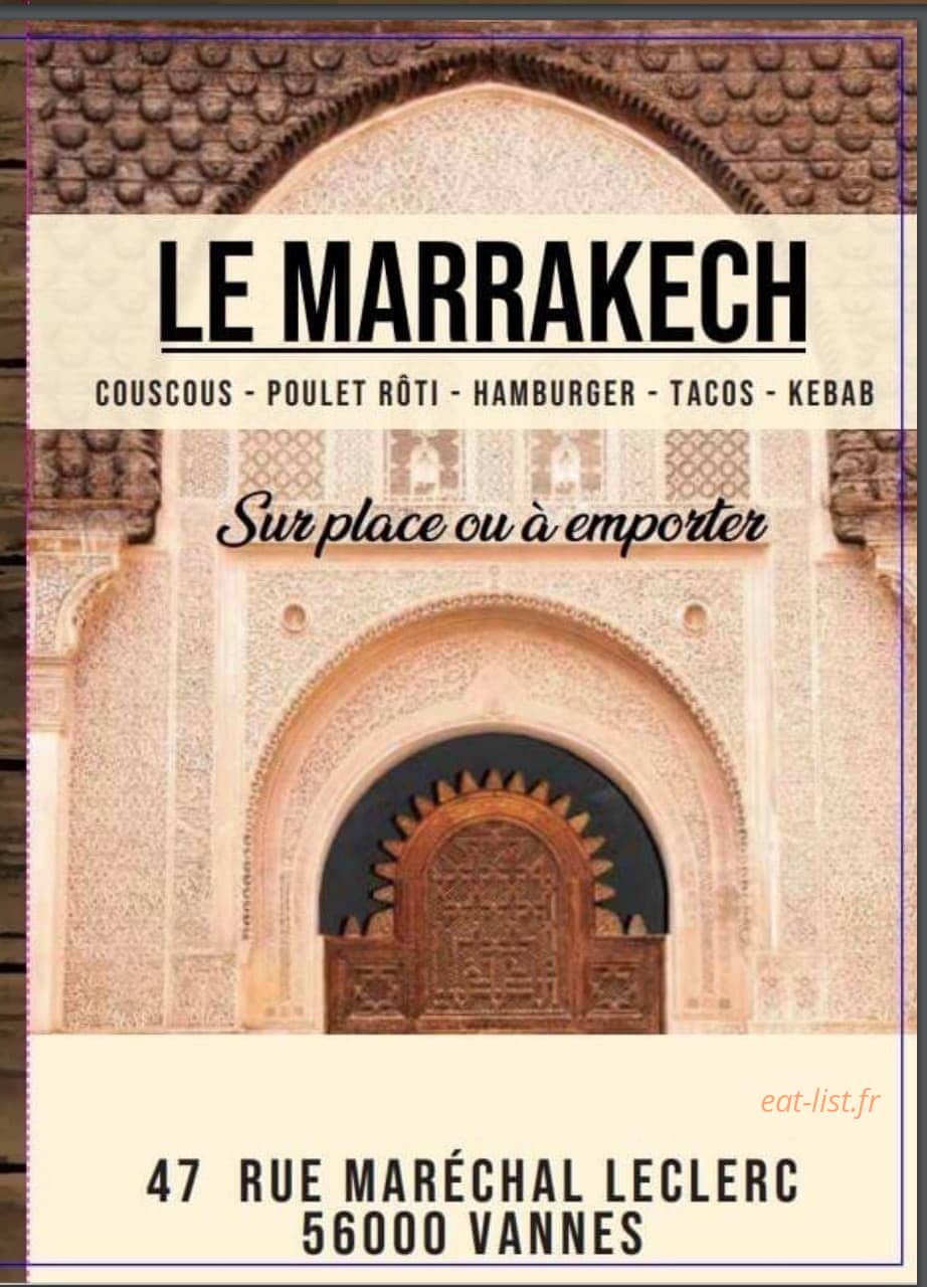 Le Marrakech — carte page 1